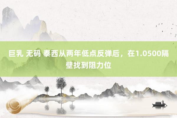 巨乳 无码 泰西从两年低点反弹后，在1.0500隔壁找到阻力位