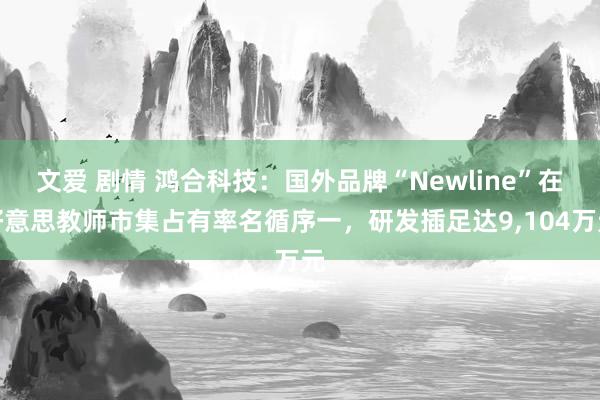 文爱 剧情 鸿合科技:国外品牌“Newline”在好意思教师市集占有率名循序一,研发插足达9,104万元