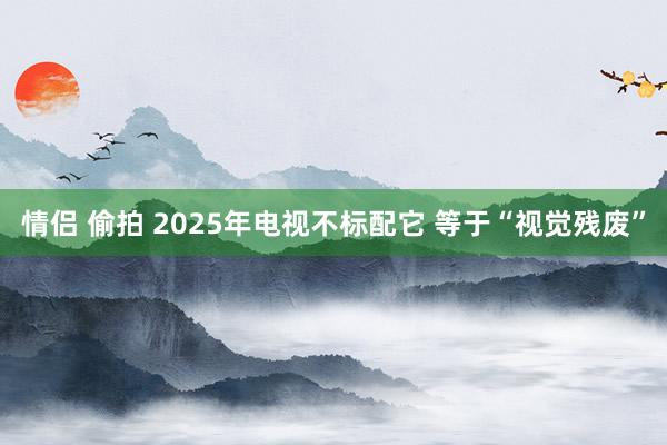 情侣 偷拍 2025年电视不标配它 等于“视觉残废”