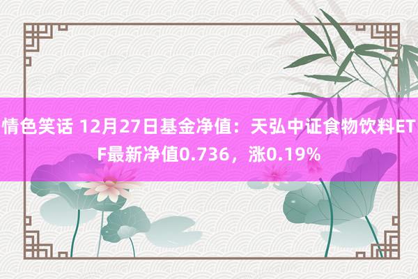 情色笑话 12月27日基金净值：天弘中证食物饮料ETF最新净值0.736，涨0.19%