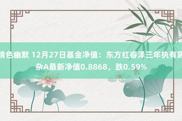 情色幽默 12月27日基金净值：东方红睿泽三年执有羼杂A最新净值0.8868，跌0.59%