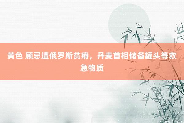黄色 顾忌遭俄罗斯贫瘠，丹麦首相储备罐头等救急物质