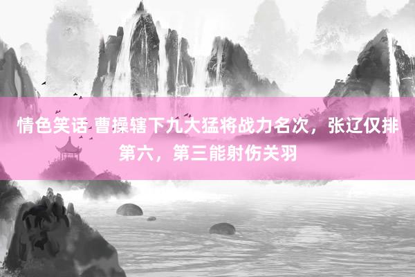 情色笑话 曹操辖下九大猛将战力名次，张辽仅排第六，第三能射伤关羽