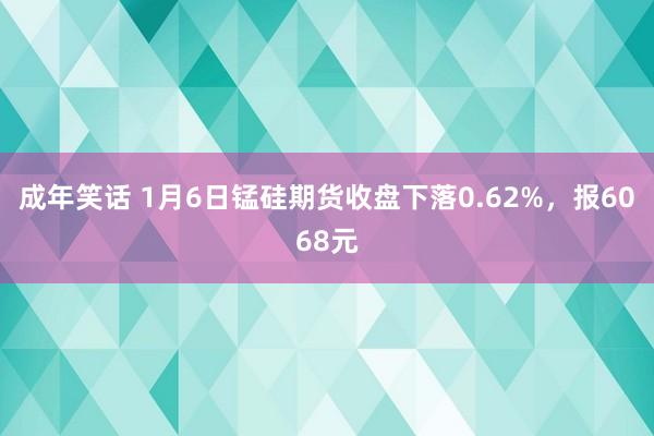成年笑话 1月6日锰硅期货收盘下落0.62%，报6068元