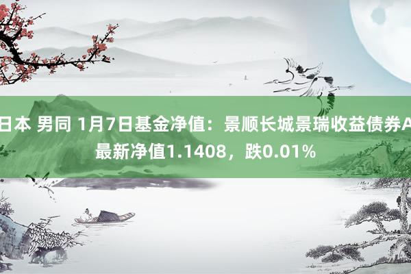 日本 男同 1月7日基金净值：景顺长城景瑞收益债券A最新净值1.1408，跌0.01%