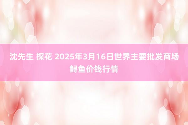 沈先生 探花 2025年3月16日世界主要批发商场鲟鱼价钱行情