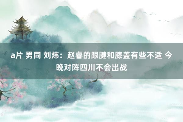 a片 男同 刘炜：赵睿的跟腱和膝盖有些不适 今晚对阵四川不会出战