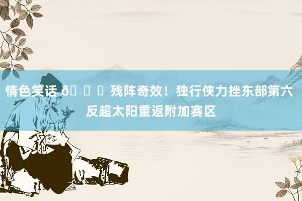 情色笑话 😍残阵奇效！独行侠力挫东部第六 反超太阳重返附加赛区