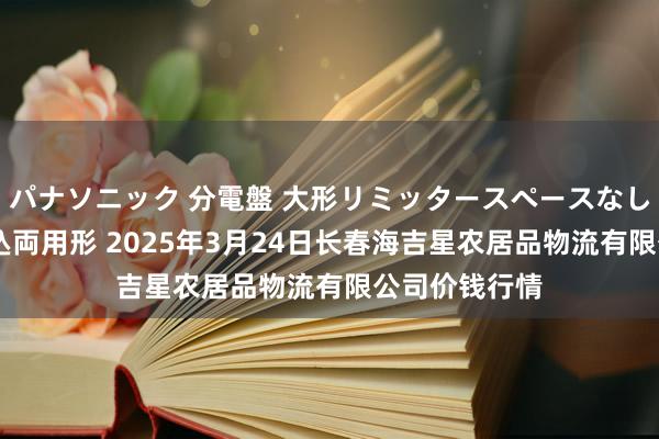 パナソニック 分電盤 大形リミッタースペースなし 露出・半埋込両用形 2025年3月24日长春海吉星农居品物流有限公司价钱行情