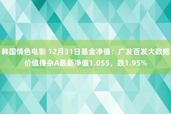 韩国情色电影 12月31日基金净值：广发百发大数据价值搀杂A最新净值1.055，跌1.95%