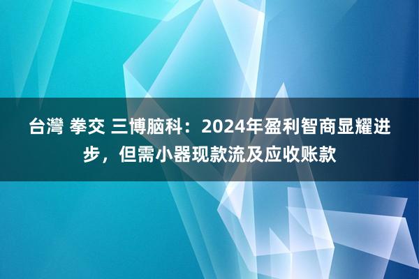 台灣 拳交 三博脑科：2024年盈利智商显耀进步，但需小器现款流及应收账款