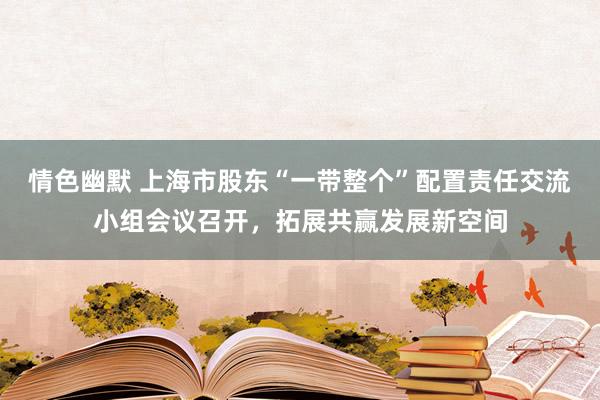 情色幽默 上海市股东“一带整个”配置责任交流小组会议召开，拓展共赢发展新空间