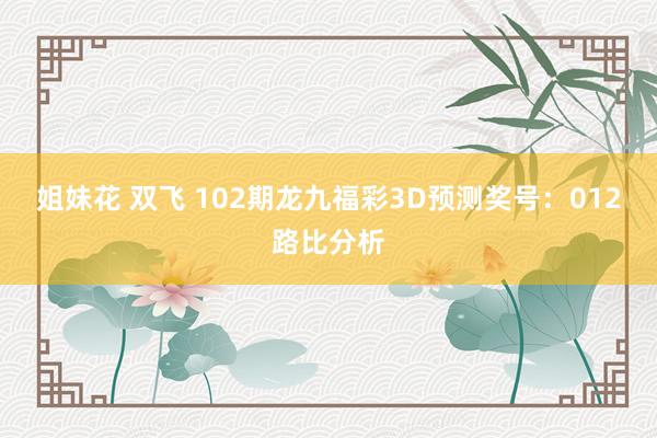 姐妹花 双飞 102期龙九福彩3D预测奖号：012路比分析